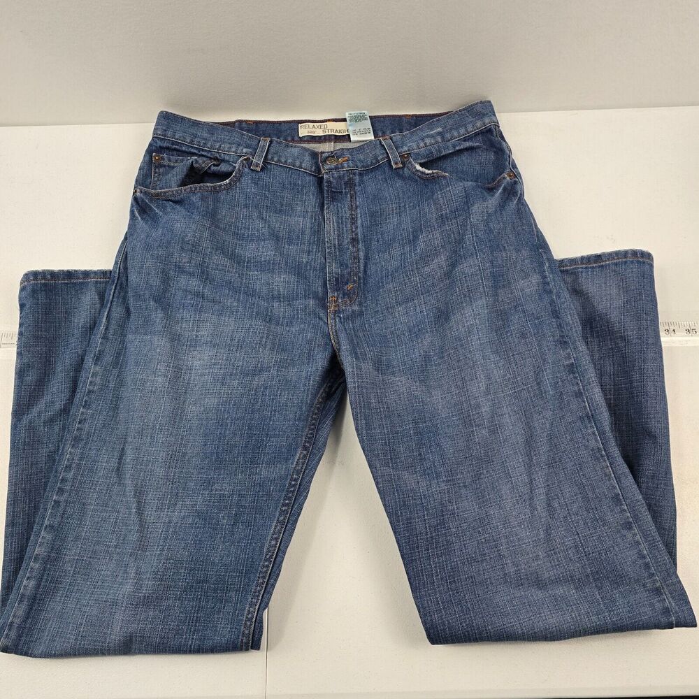 Levi's 559 Relaxed Straight Jeans Mens 38x32 Blue Denim Made in Mexico 4566